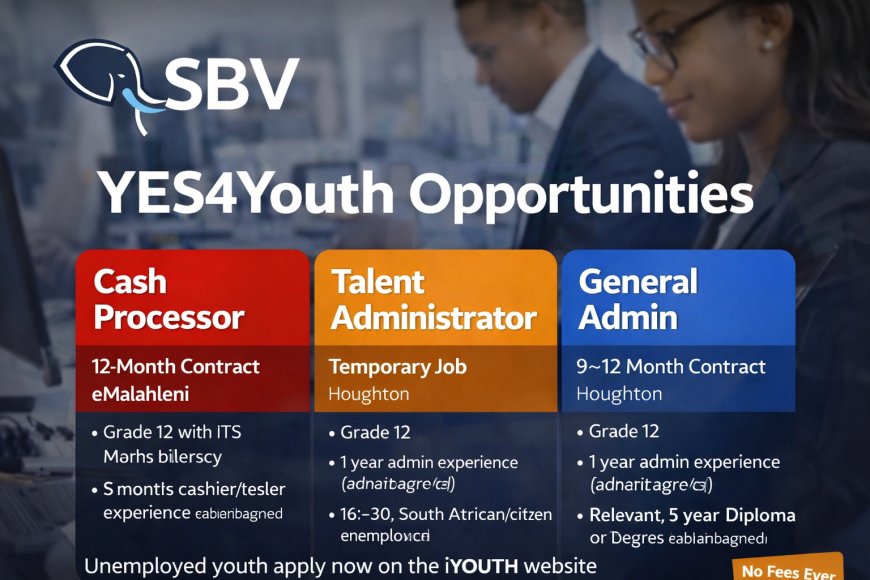 SBV YES4Youth Jobs Open Now – 3 Positions Available - Apply Now