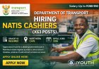 Department of Transport Hiring NaTIS Cashiers (X63 Posts) – Salary Up to R268 950
