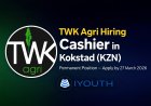 TWK Agri Hiring Cashier in Kokstad (KZN) – Permanent Job Opportunity Closing 27 March 2026