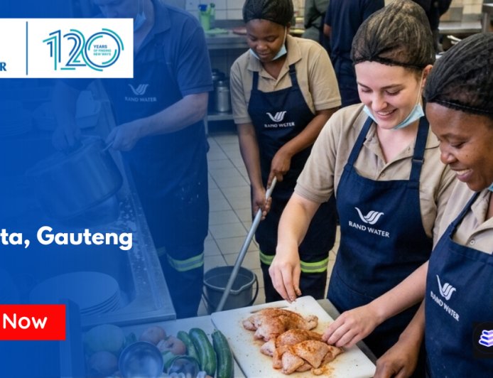 Rand Water Hiring Kitchen Aides (x3) in Gauteng – Apply Before 27 March 2026