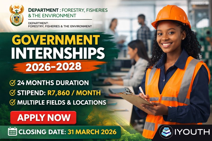 Government Internships 2026–2028: Department of Forestry, Fisheries and the Environment (R7,860/Month) – Many Fields Available