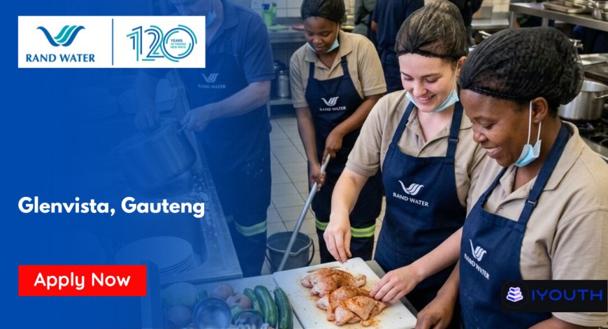 Rand Water Hiring Kitchen Aides (x3) in Gauteng – Apply Before 27 March 2026
