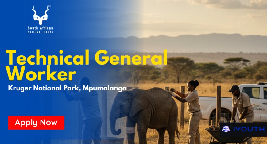 SANParks Technical General Worker Job 2026 (Kruger National Park) - Apply before 24 April