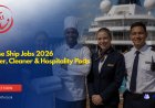 Gourmet Recruitment International Cruise Ship Jobs 2026 | Apply for Waiter, Cleaner & Hospitality Posts
