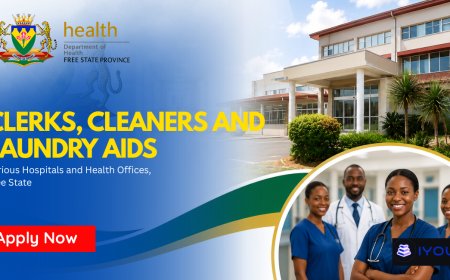 Free State Department of Health is Hiring Clerks, Cleaners & Laundry Aids (X31 Posts)-Apply Now