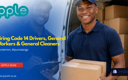 Pple Group Hiring Code 14 Drivers, General Workers & General Cleaners in South Africa