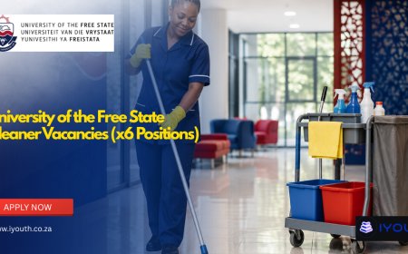 University of the Free State Cleaner Vacancies 2026 Now Open | Apply for 6 Permanent Cleaner Posts