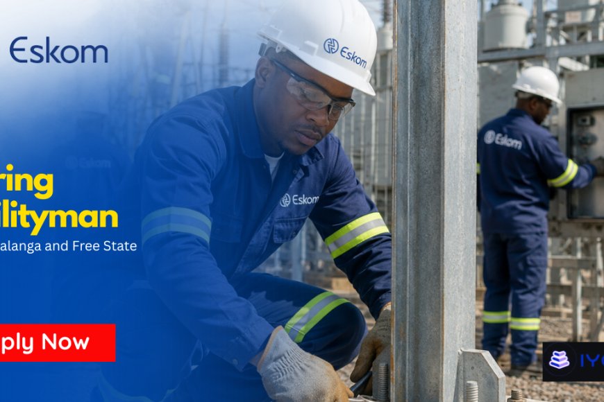 Eskom Utilityman Jobs 2026 (X23 Posts) – Mpumalanga & Free State | Apply Before 12 May