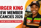 Burger King Is Hiring Crew Members Across the Country in 2026 – Grade 10 Can Apply