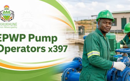 Sekhukhune District Municipality EPWP Pump Operator Jobs 2026: 397 Posts Available