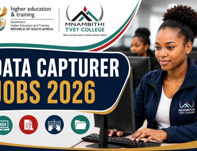 Mnambithi TVET College is hiring Data Capturers on Contract (x13 Positions) - Apply Now
