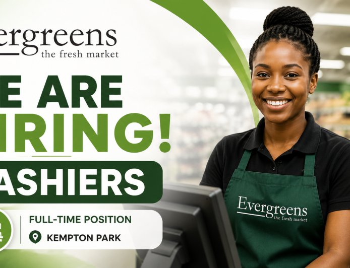 Evergreens Cashier Jobs 2026: Apply for Full-Time Positions in Kempton Park