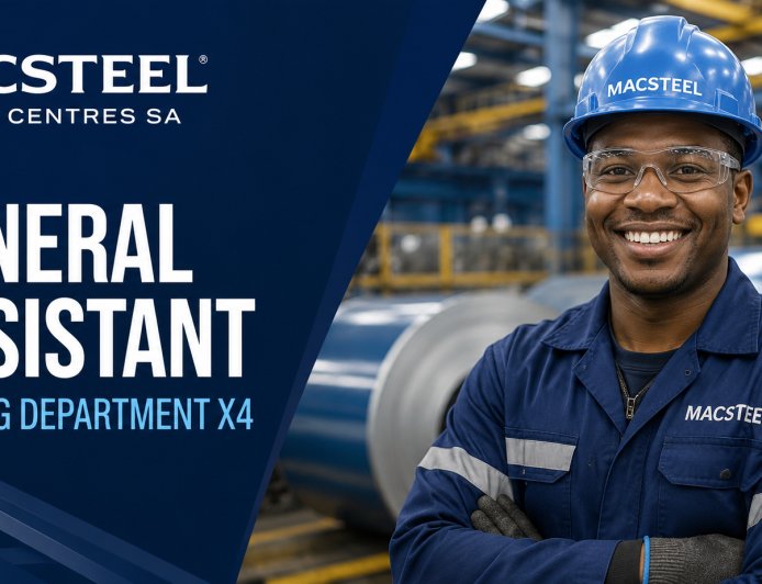 Macsteel General Assistant Jobs 2026: Apply for 4 Coating Department Vacancies in Gauteng