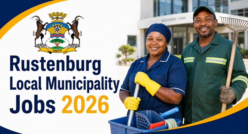 Rustenburg Municipality Jobs 2026: Apply for X200 Grade 10 Cleaner, Groundsman and Artisan Aide Posts