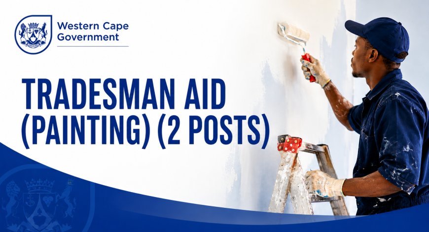 Western Cape Department of Health Tradesman Aid Jobs 2026: Apply for X2 Permanent Painting Posts