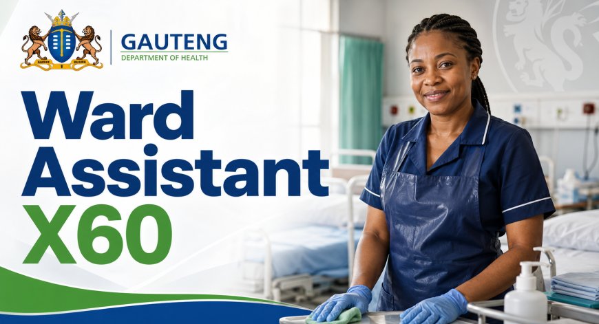 Gauteng Department of Health Ward Assistant Jobs 2026: Apply for X60 Posts with No Experience