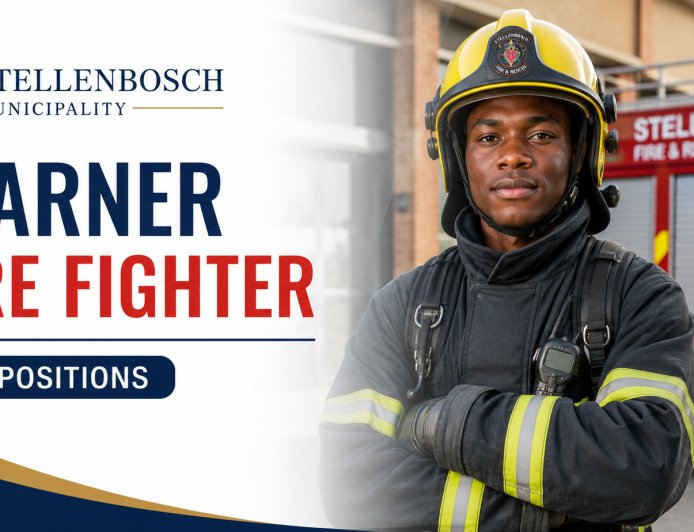 Stellenbosch Municipality Learner Fire Fighter Programme 2026: Apply for 12 Fire & Rescue Learnership Opportunities