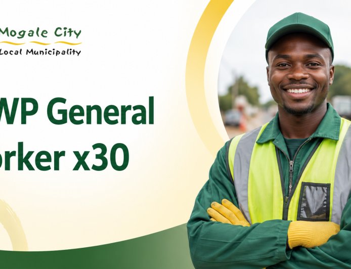 Mogale City Local Municipality EPWP General Worker x30 (Water Leaks & Valves) 2026 – Earn R3,000 Per Month