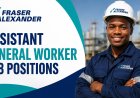 Fraser Alexander Is Hiring 18 Assistant General Workers in North West – No Experience Required