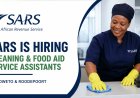 SARS Is Hiring Cleaning and Food Aid Service Assistants - Apply Urgently