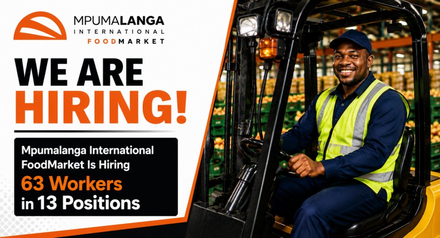 Mpumalanga International FoodMarket Is Hiring 63 Workers in 13 Positions – Apply Before 31 August 2026