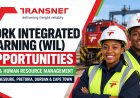 Transnet Work Integrated Learning (WIL) 2026 – TVET & HR Learner Opportunities | Apply by 14 September