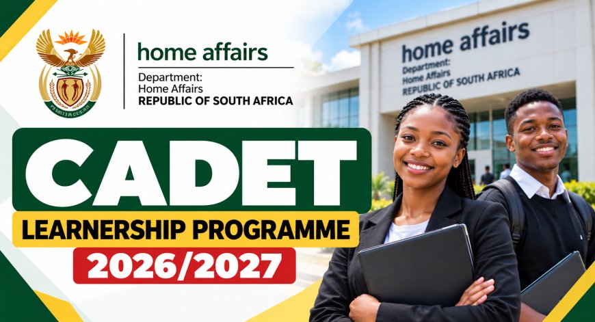 Department of Home Affairs Cadet Learnership 2026/2027 – Matric Jobs Across South Africa