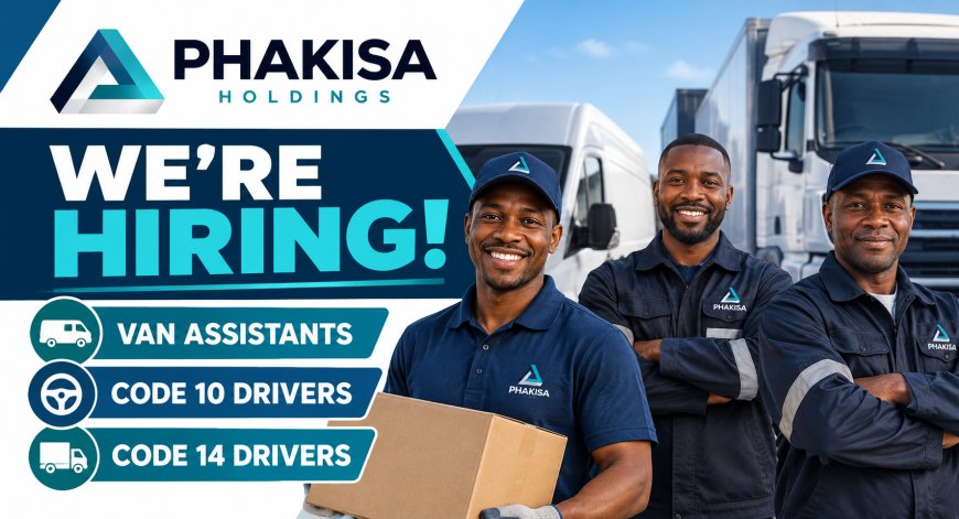 Phakisa Holdings Jobs 2026 – Van Assistants and Code 10/14 Drivers